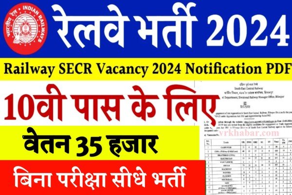 Railway New Vacancy 2024: रेलवे में 10वीं पास के लिए, बिना परीक्षा सीधे भर्ती, जल्दी फॉर्म भरें