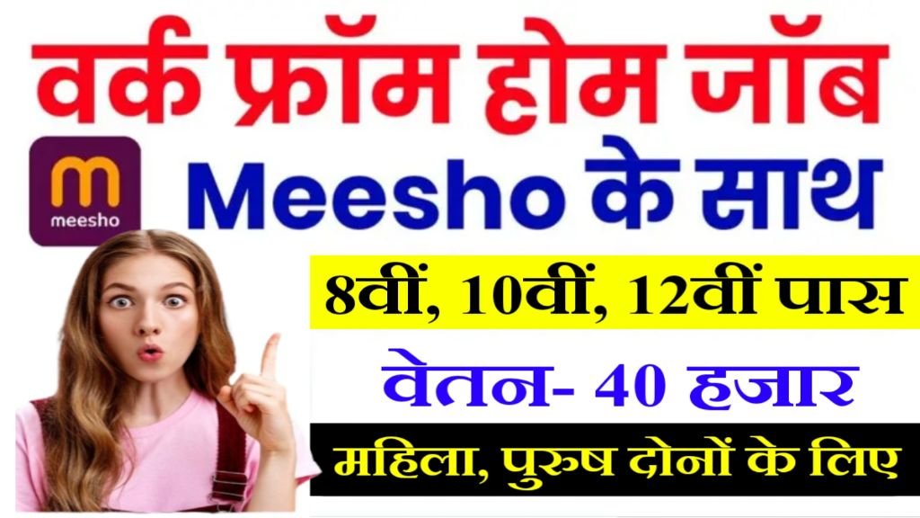 Meesho Work From Home 2024: मीशो कंपनी के साथ घर से काम करके महीने के 30 से 40 हजार कमाये