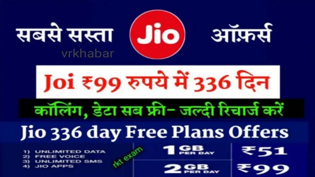 Jio Recharge Offer: मात्र 99 रुपये में 336 दिन चलने वाला Jio का सबसे सस्ता प्लान लॉन्च, कॉलिंग-डेटा अनलिमिटेड